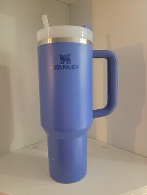 Stanley Travel Tumbler with Handle - Blue and White